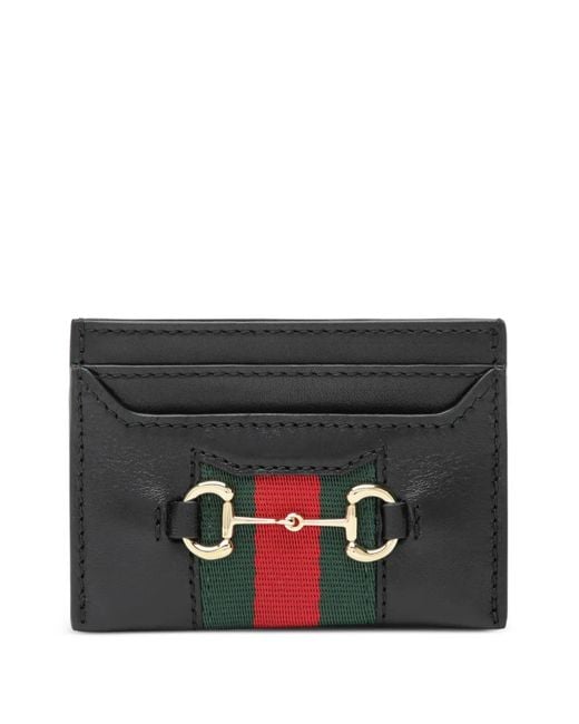 Gucci Black Horsebit Web Cardcase