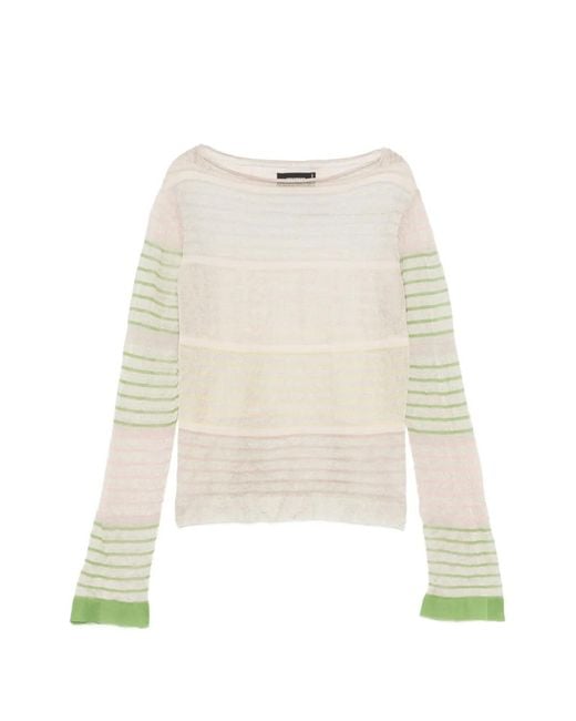 Cividini White Striped Sweater