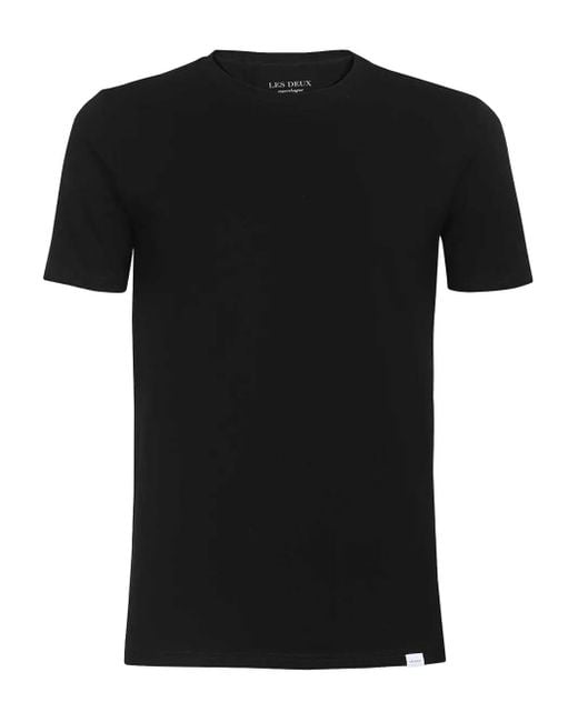 メンズ Les Deux Crew-neck T-shirt Black