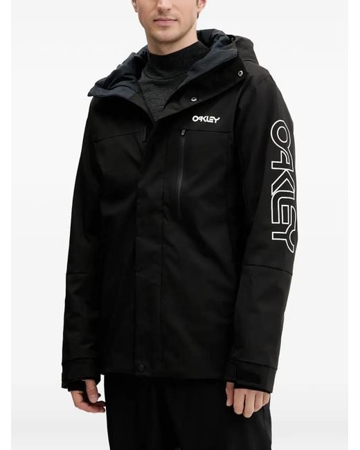Oakley Black Hooded Ski Jacket for men