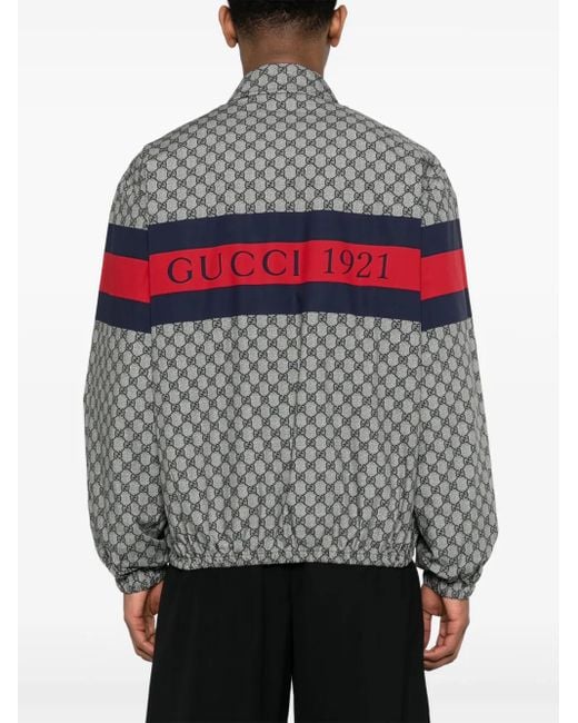 Gucci Gray Jacket With Monogram for men