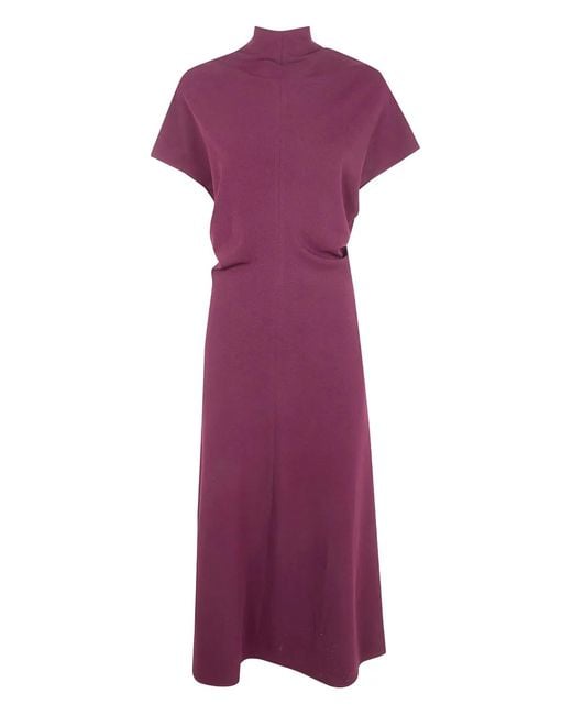 DR. HOPE Purple High-Neck Dress