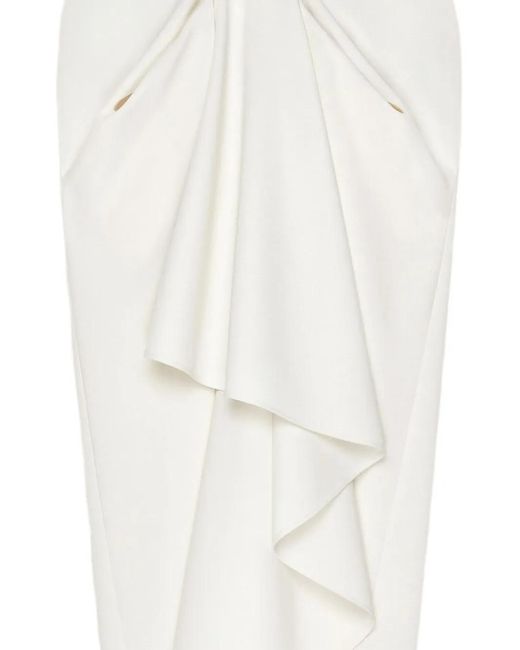 Givenchy White Draped Maxi Skirt