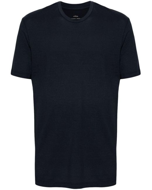 Altea Blue Crew-neck Cotton T-shirt for men