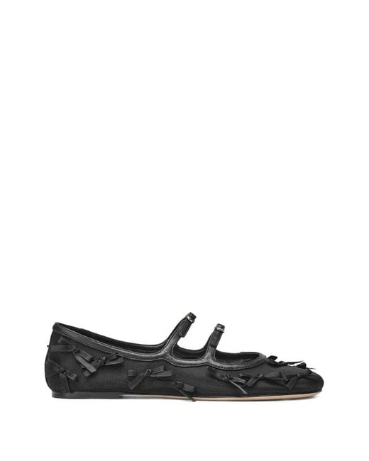 Marc Jacobs Black The Bow Mesh Kiki Ballerinas