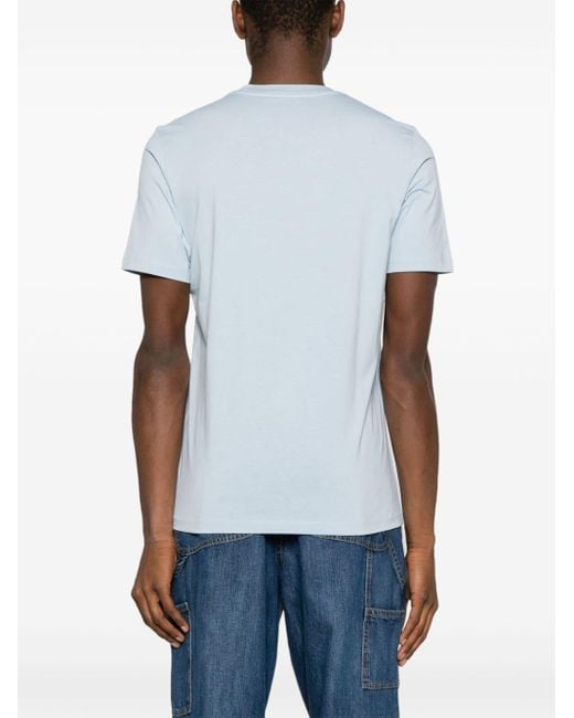 Camiseta con logo bordado Dunhill de hombre de color White