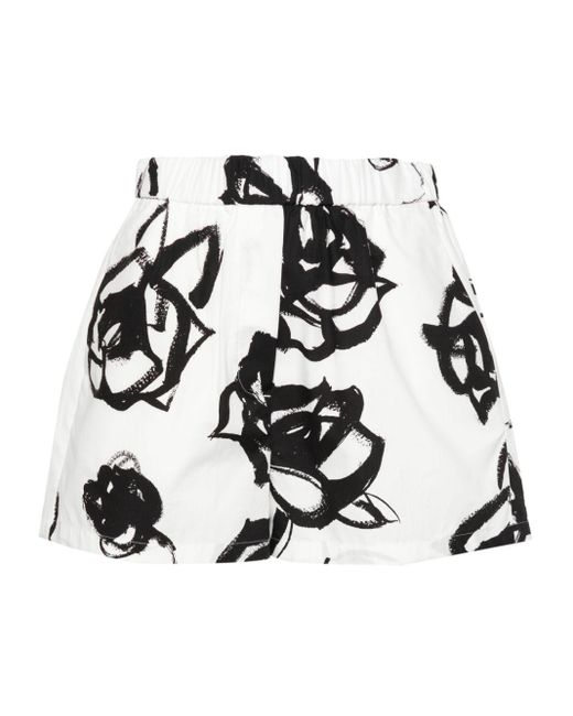Pantalones cortos con motivo floral MSGM de color White