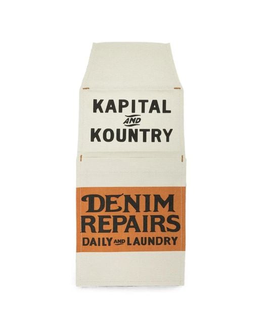 Kapital White Canvas Pulp Phone Holder for men
