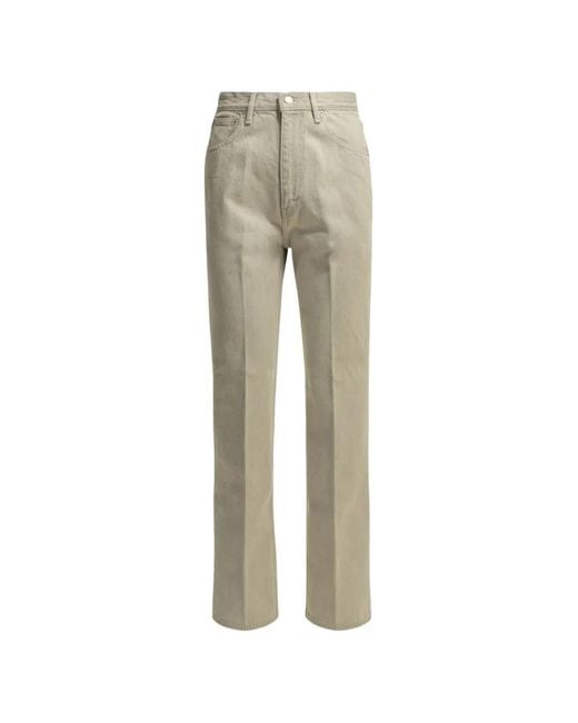 Auralee Natural Pressed-Crease Jeans