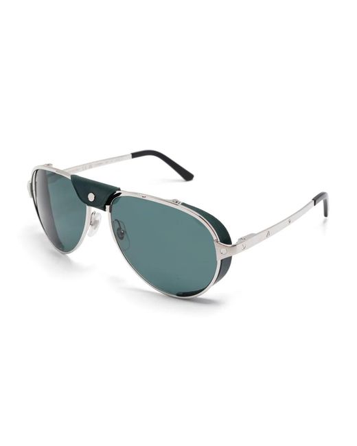 Cartier Green Pilot-Frame Sunglasses for men
