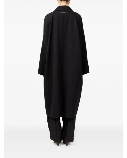 MM6 by Maison Martin Margiela Black Mantel Aus Wolle