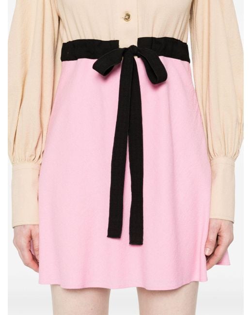 Patou Pink Two-Tone Shirt Dress