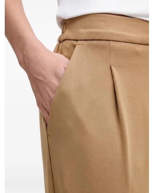 Benetton Natural Cuffed Tapered Trousers