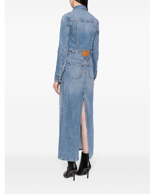 Alexander Wang Blue Tie-Front Denim Trucket Coat