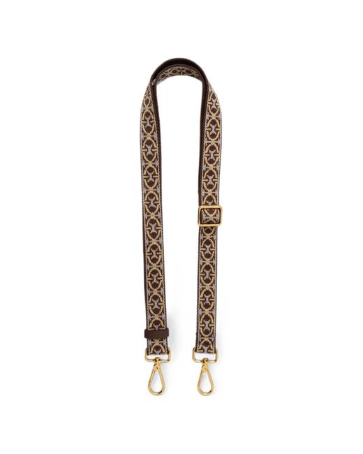 Coccinelle Metallic Monogram-Pattern Jacquard Shoulder Strap