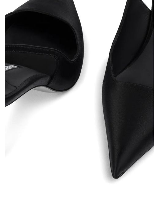 Le Silla Black Amelia Silk-Satin Pumps