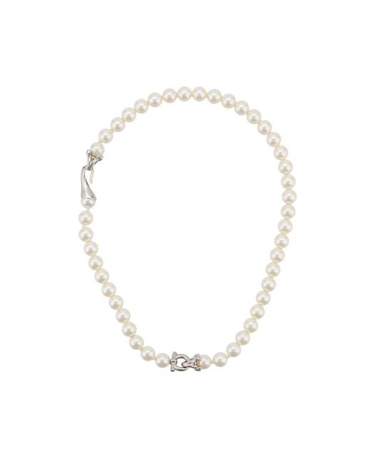Salvatore ferragamo pearl best sale necklace