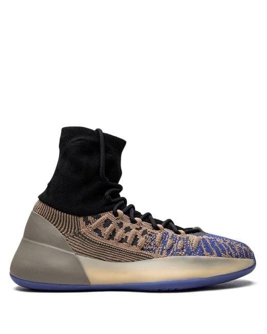 Yeezy Brown Yeezy Basketball Knit "Slate Azure" Sneakers for men
