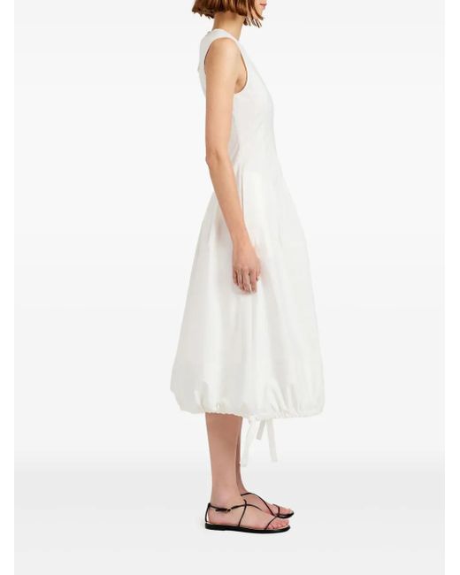 Proenza Schouler White Drawstring-Hem Sleeveless Dress