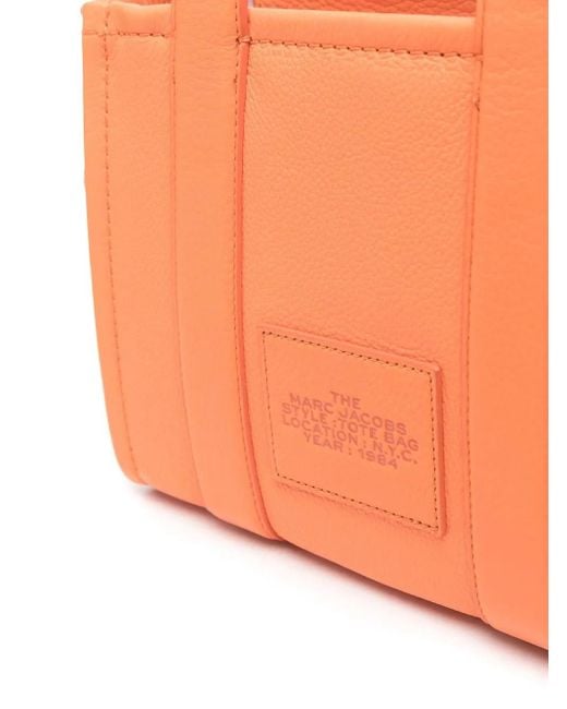 Marc Jacobs Orange The Leather Mini Tote Bag