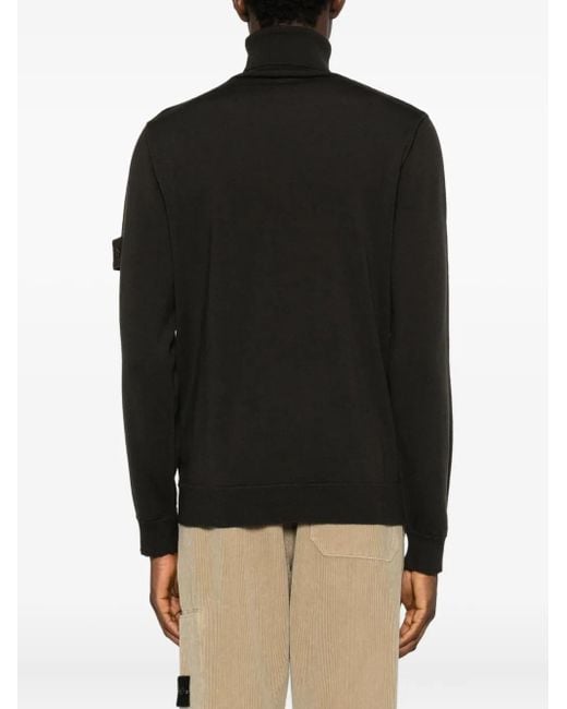 Stone Island Black Roll-Neck Sweater for men