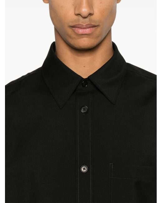 Rohe Black Long-Sleeve Shirt for men