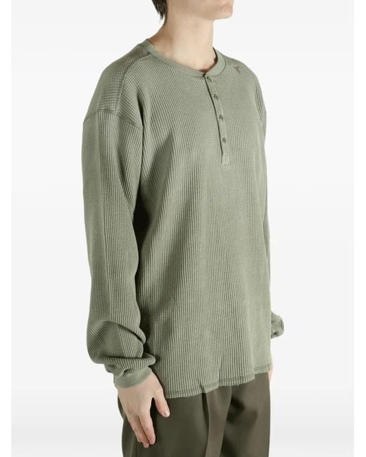 Roa Green Button Textured Sweater for men