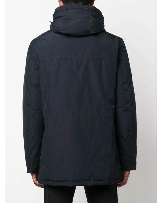 Woolrich Blue Dark Oversize Coat for men