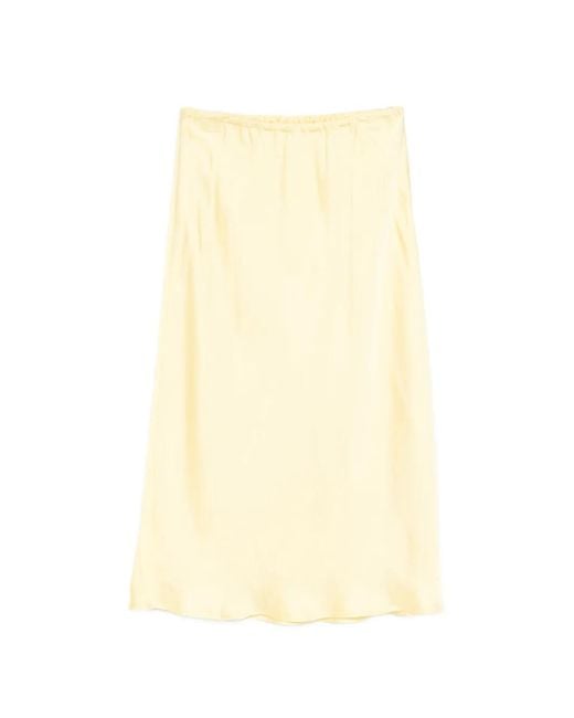 Jil Sander Natural Elasticated-Waist Midi Skirt