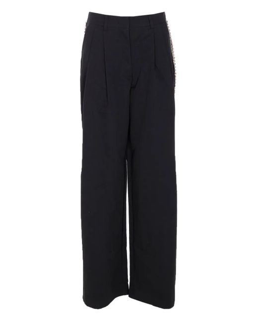Pantaloni A Vita Alta Con Cristalli di Essentiel Antwerp in Black