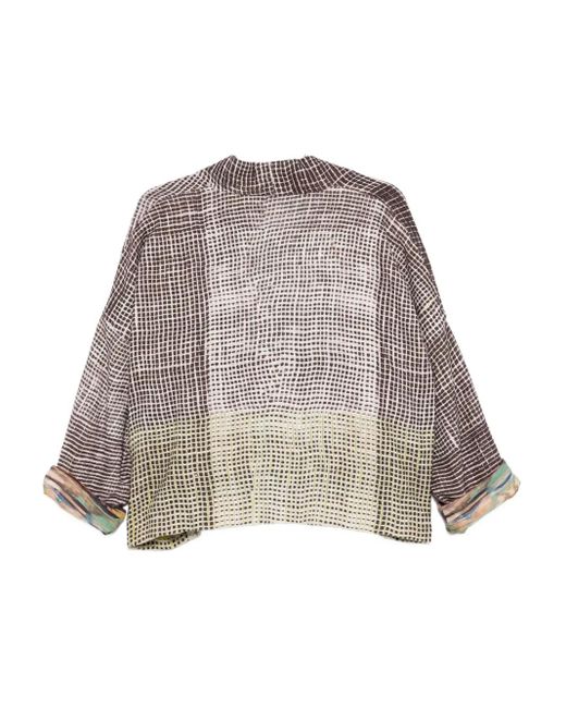 Yavi Multicolor Checked Bomber Jacket