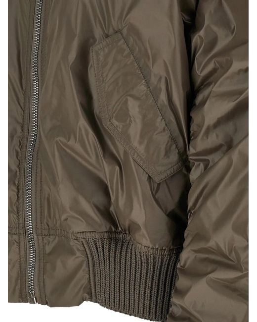 Rick Owens Brown Secchia Flight Ribbed-Knit Bomber Jacket for men