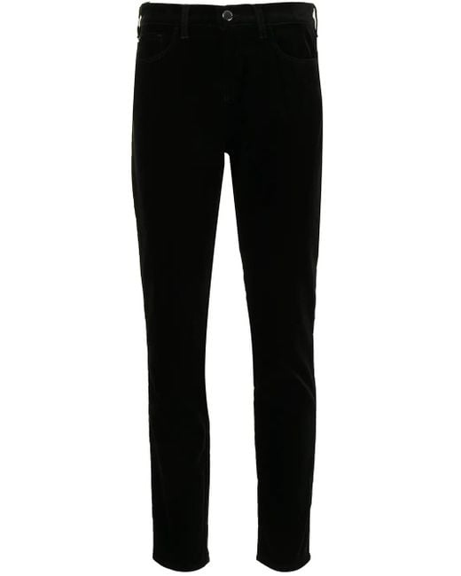 Emporio Armani Black Slim-Cut Mid-Rise Jeans