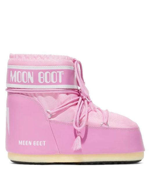 Après-skis En Tissu Technique Et En Cuir Synthétique Icon Low Moon Boot en coloris Pink