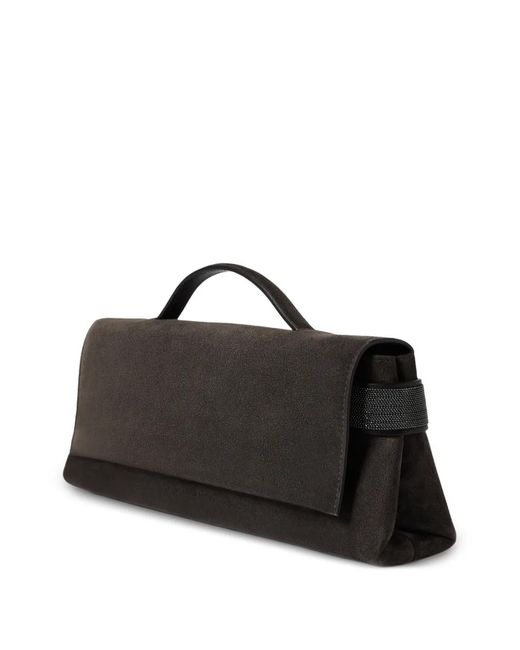 Brunello Cucinelli Brown Leather Clutch