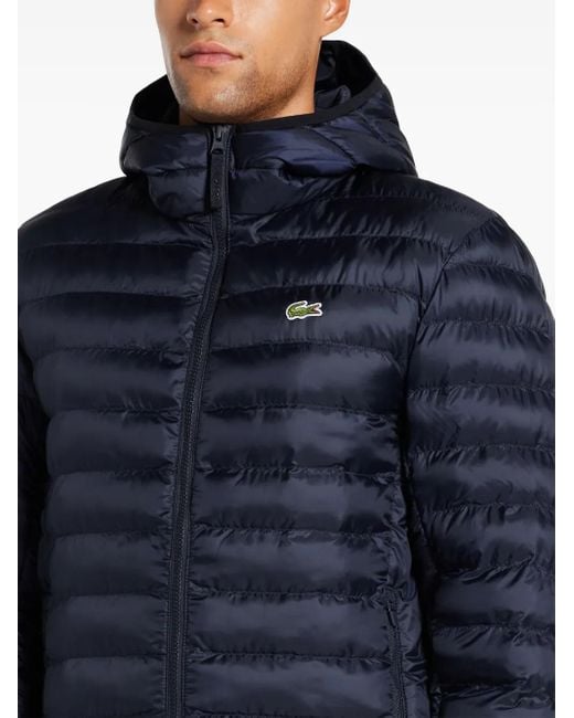 Lacoste Blue Water-Repellent Padded Jacket for men
