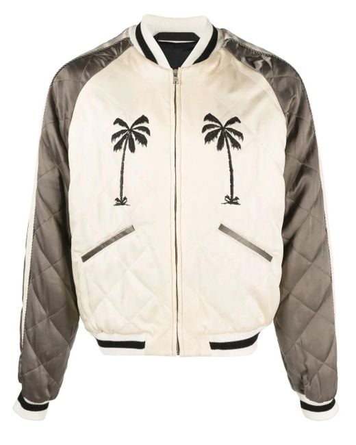 Palm Angels Natural Upsidedown Palm Sukajan Brown for men