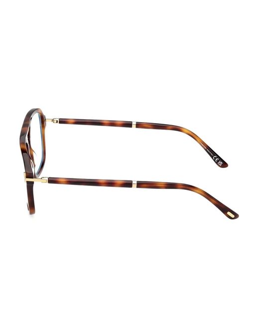 Tom Ford Brown Pilot-Frame Glasses for men