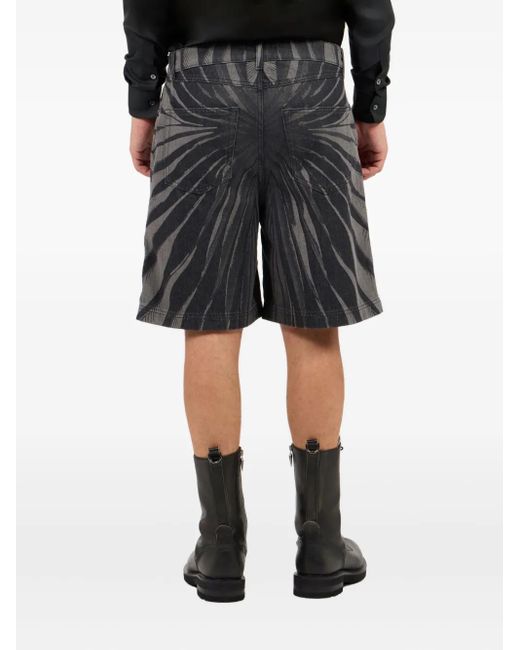 Roberto Cavalli Gray Denim Shorts for men