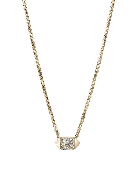 John Hardy Metallic Icon Stud Diamond Necklace