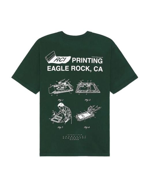 メンズ Reese Cooper Eagle Rock グラフィック Tシャツ Green