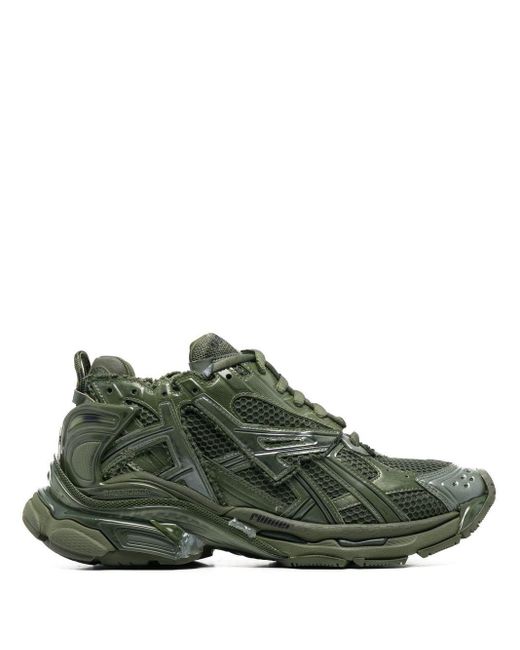 Balenciaga Green Runner Panelled Low-top Sneakers for men
