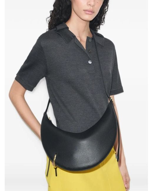 Tory Burch Gray Pierced Crossbody Bag