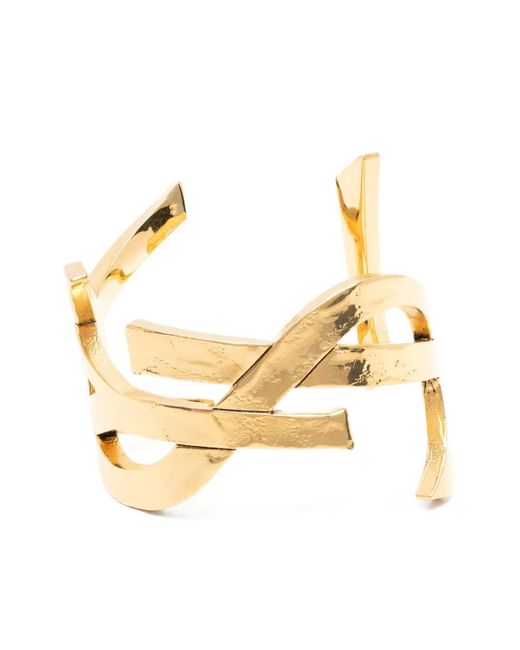 Saint Laurent Metallic Logo Bracelet