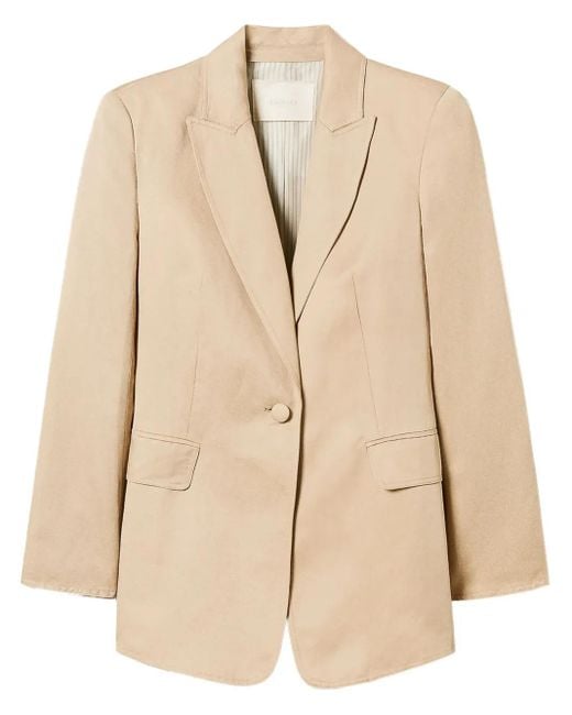 Twinset Natural Single-Breasted Blazer