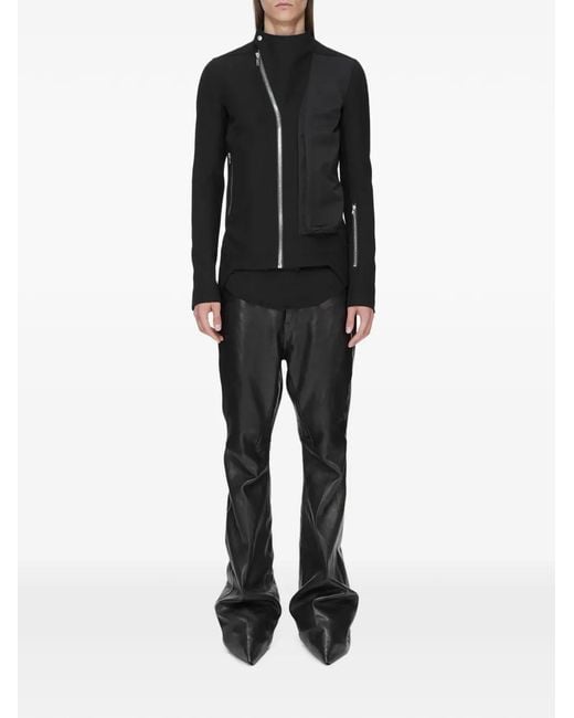 Rick Owens Black Release Zip-Up Lightweight Jacket for men