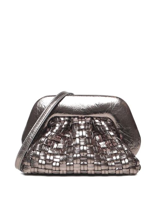 THEMOIRÈ Gray Woven Metallic-Effect Mini Bag