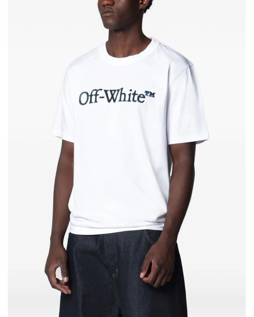 Off-White c/o Virgil Abloh White Logo-Print T-Shirt for men
