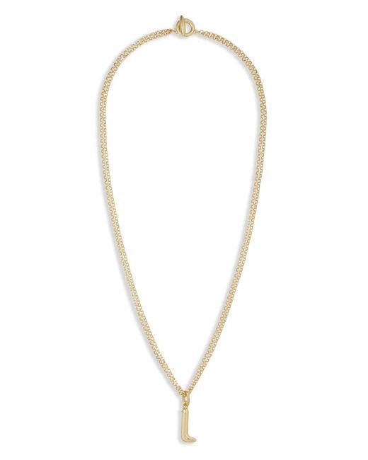 Roxanne Assoulin White The Puffy Initial Necklace