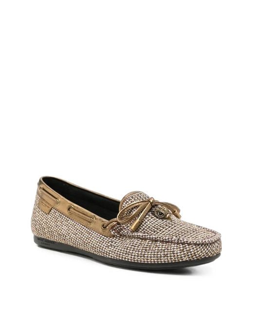 Kurt Geiger White Eagle Houndstooth Loafers